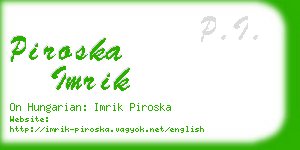 piroska imrik business card